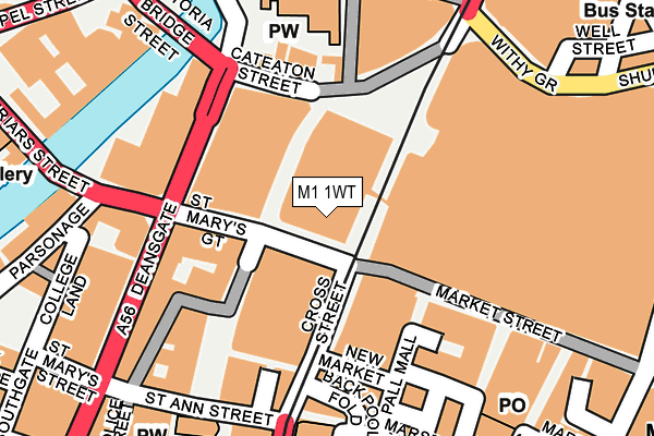 M1 1WT map - OS OpenMap – Local (Ordnance Survey) M1 1WT map - OS OpenMap – Local (Ordnance Survey)