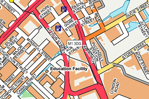 M1 3DG map - OS OpenMap – Local (Ordnance Survey) M1 3DG map - OS OpenMap – Local (Ordnance Survey)