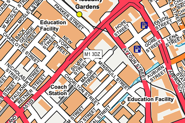 M1 3DZ map - OS OpenMap – Local (Ordnance Survey) M1 3DZ map - OS OpenMap – Local (Ordnance Survey)
