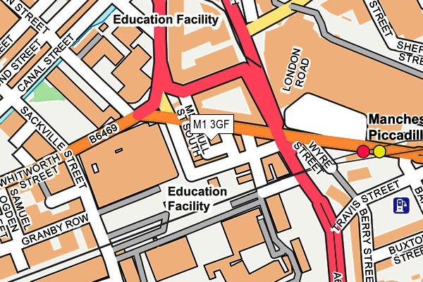 M1 3GF map - OS OpenMap – Local (Ordnance Survey) M1 3GF map - OS OpenMap – Local (Ordnance Survey)