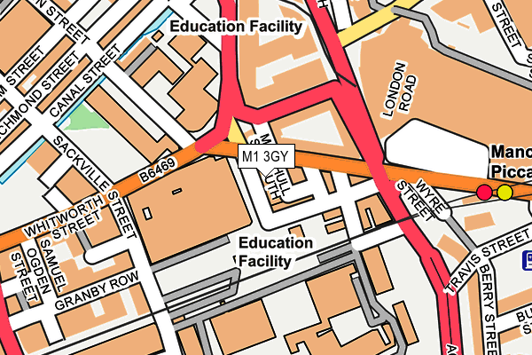 M1 3GY map - OS OpenMap – Local (Ordnance Survey) M1 3GY map - OS OpenMap – Local (Ordnance Survey)