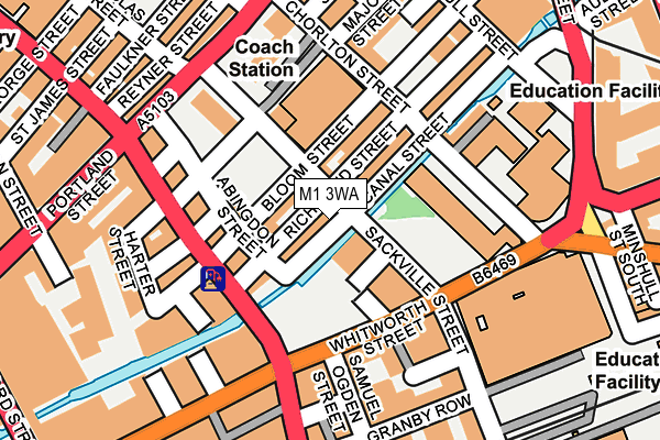 M1 3WA map - OS OpenMap – Local (Ordnance Survey) M1 3WA map - OS OpenMap – Local (Ordnance Survey)