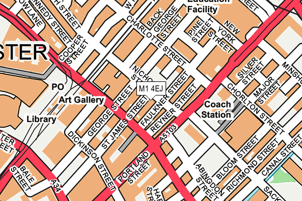M1 4EJ map - OS OpenMap – Local (Ordnance Survey) M1 4EJ map - OS OpenMap – Local (Ordnance Survey)