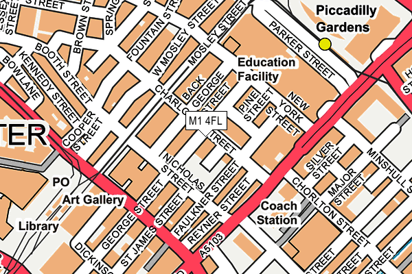 M1 4FL map - OS OpenMap – Local (Ordnance Survey) M1 4FL map - OS OpenMap – Local (Ordnance Survey)
