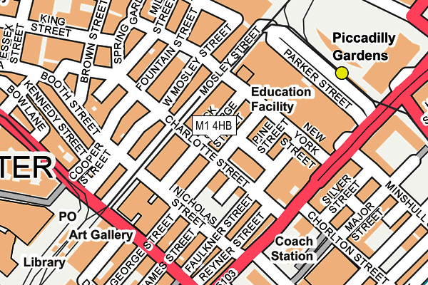M1 4HB map - OS OpenMap – Local (Ordnance Survey) M1 4HB map - OS OpenMap – Local (Ordnance Survey)