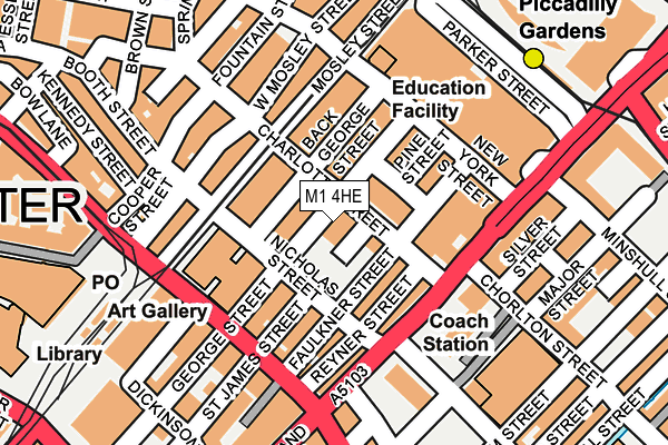 M1 4HE map - OS OpenMap – Local (Ordnance Survey) M1 4HE map - OS OpenMap – Local (Ordnance Survey)