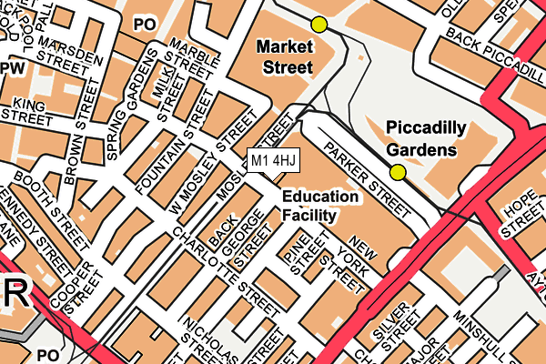 M1 4HJ map - OS OpenMap – Local (Ordnance Survey) M1 4HJ map - OS OpenMap – Local (Ordnance Survey)
