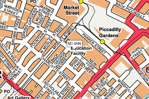 M1 4HN map - OS OpenMap – Local (Ordnance Survey) M1 4HN map - OS OpenMap – Local (Ordnance Survey)