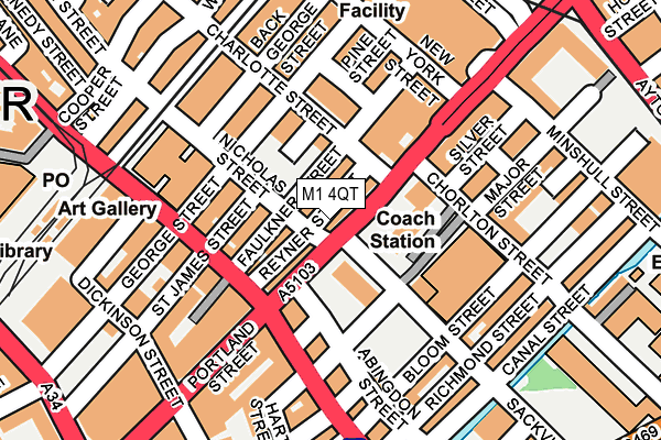 M1 4QT map - OS OpenMap – Local (Ordnance Survey) M1 4QT map - OS OpenMap – Local (Ordnance Survey)