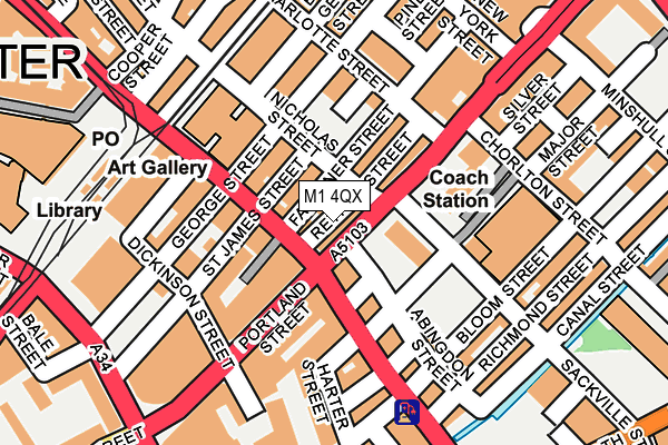 M1 4QX map - OS OpenMap – Local (Ordnance Survey) M1 4QX map - OS OpenMap – Local (Ordnance Survey)