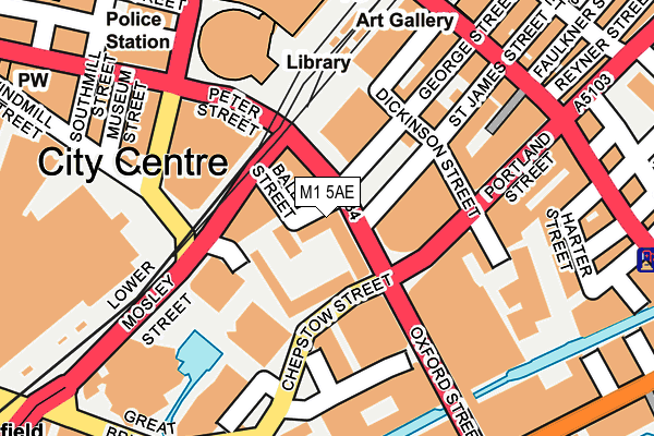 M1 5AE map - OS OpenMap – Local (Ordnance Survey) M1 5AE map - OS OpenMap – Local (Ordnance Survey)