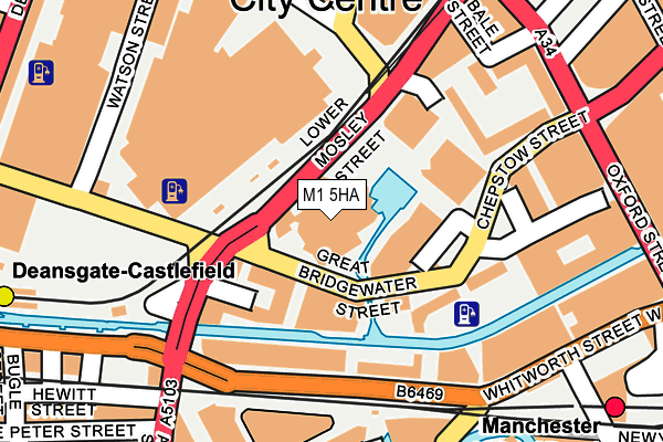 M1 5HA map - OS OpenMap – Local (Ordnance Survey) M1 5HA map - OS OpenMap – Local (Ordnance Survey)