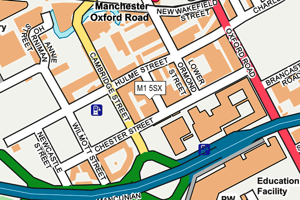 M1 5SX map - OS OpenMap – Local (Ordnance Survey) M1 5SX map - OS OpenMap – Local (Ordnance Survey)