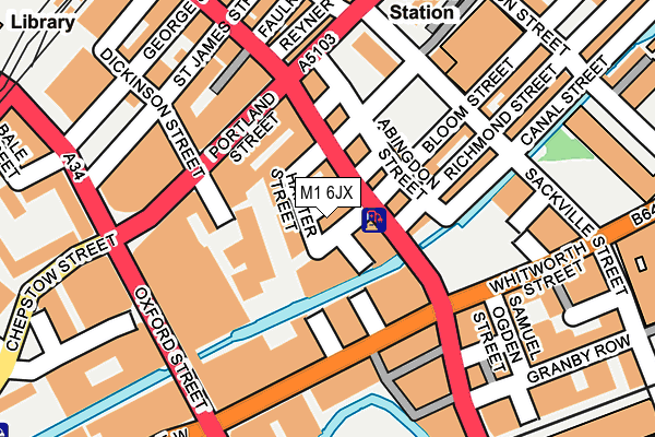 M1 6JX map - OS OpenMap – Local (Ordnance Survey) M1 6JX map - OS OpenMap – Local (Ordnance Survey)