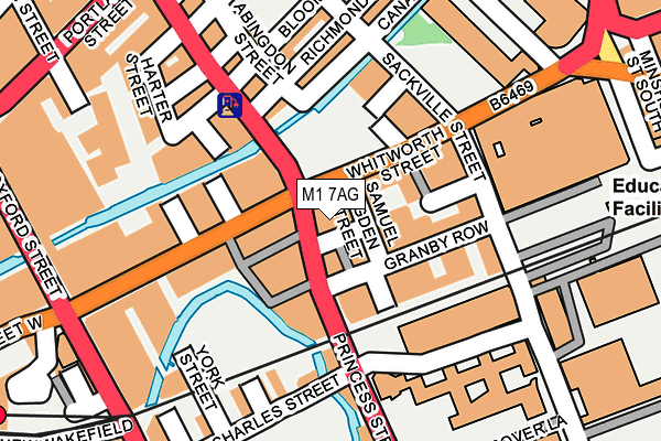 M1 7AG map - OS OpenMap – Local (Ordnance Survey)