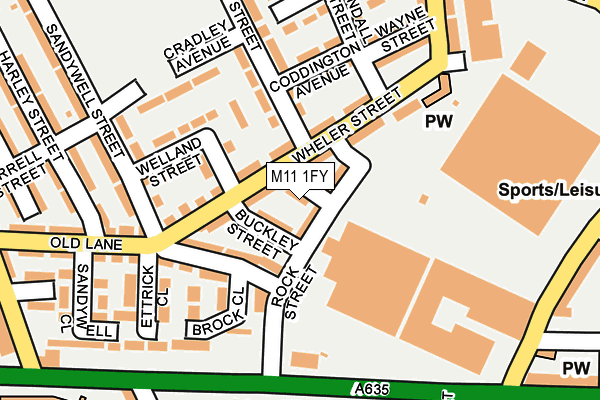 M11 1FY map - OS OpenMap – Local (Ordnance Survey) M11 1FY map - OS OpenMap – Local (Ordnance Survey)
