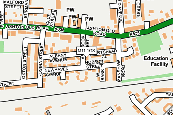 M11 1GS map - OS OpenMap – Local (Ordnance Survey) M11 1GS map - OS OpenMap – Local (Ordnance Survey)