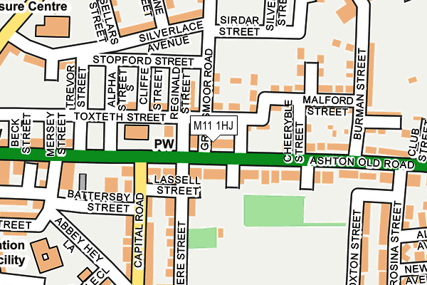 M11 1HJ map - OS OpenMap – Local (Ordnance Survey) M11 1HJ map - OS OpenMap – Local (Ordnance Survey)