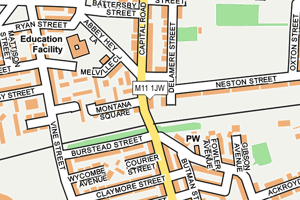 M11 1JW map - OS OpenMap – Local (Ordnance Survey) M11 1JW map - OS OpenMap – Local (Ordnance Survey)