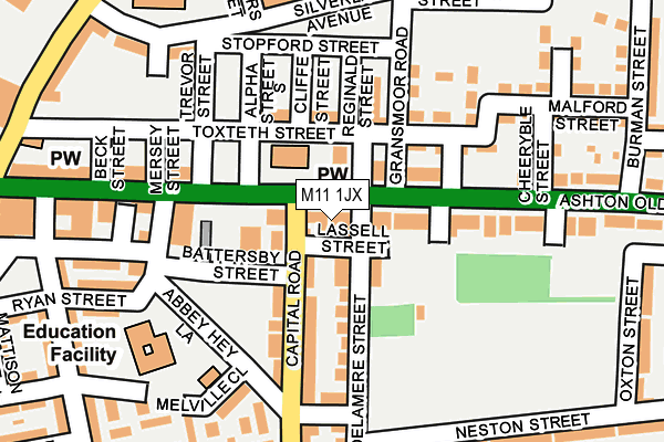M11 1JX map - OS OpenMap – Local (Ordnance Survey) M11 1JX map - OS OpenMap – Local (Ordnance Survey)