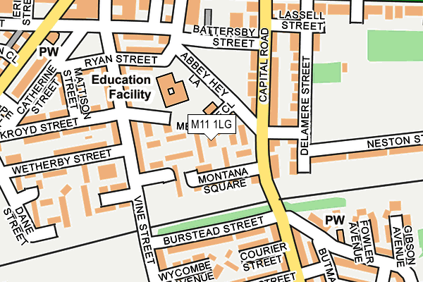 M11 1LG map - OS OpenMap – Local (Ordnance Survey) M11 1LG map - OS OpenMap – Local (Ordnance Survey)