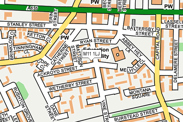M11 1LJ map - OS OpenMap – Local (Ordnance Survey) M11 1LJ map - OS OpenMap – Local (Ordnance Survey)