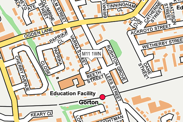 M11 1WN map - OS OpenMap – Local (Ordnance Survey) M11 1WN map - OS OpenMap – Local (Ordnance Survey)
