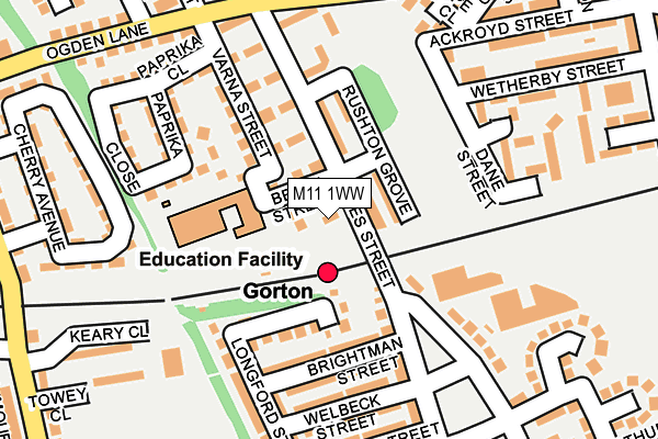 M11 1WW map - OS OpenMap – Local (Ordnance Survey) M11 1WW map - OS OpenMap – Local (Ordnance Survey)