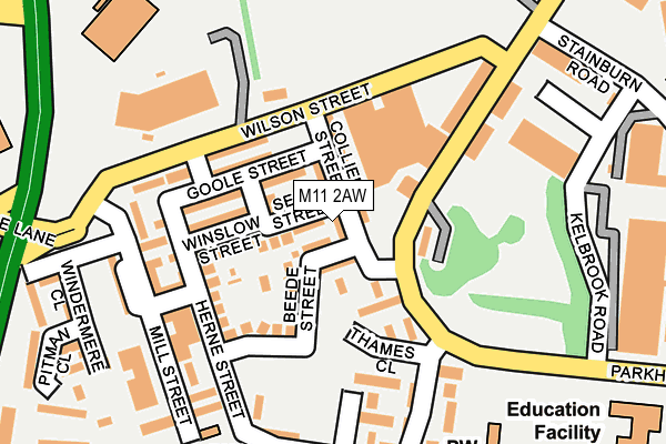 M11 2AW map - OS OpenMap – Local (Ordnance Survey) M11 2AW map - OS OpenMap – Local (Ordnance Survey)