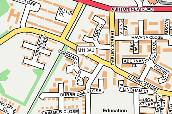 M11 3AU map - OS OpenMap – Local (Ordnance Survey) M11 3AU map - OS OpenMap – Local (Ordnance Survey)