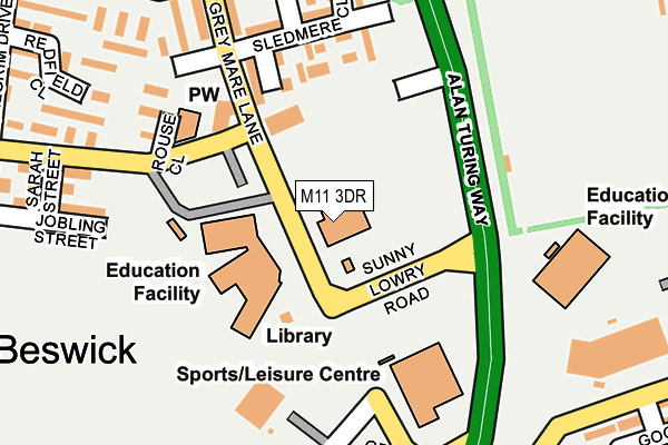 M11 3DR map - OS OpenMap – Local (Ordnance Survey) M11 3DR map - OS OpenMap – Local (Ordnance Survey)