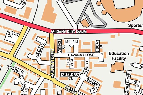 M11 3JJ map - OS OpenMap – Local (Ordnance Survey) M11 3JJ map - OS OpenMap – Local (Ordnance Survey)