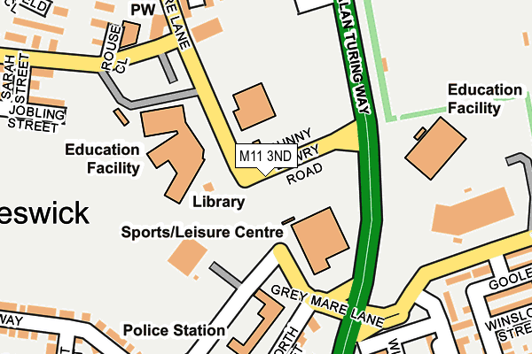 M11 3ND map - OS OpenMap – Local (Ordnance Survey) M11 3ND map - OS OpenMap – Local (Ordnance Survey)