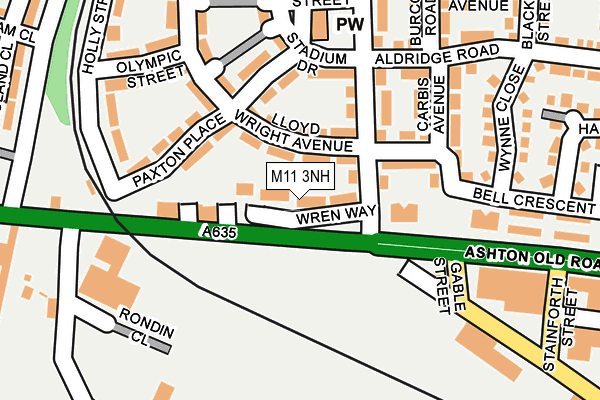M11 3NH map - OS OpenMap – Local (Ordnance Survey) M11 3NH map - OS OpenMap – Local (Ordnance Survey)