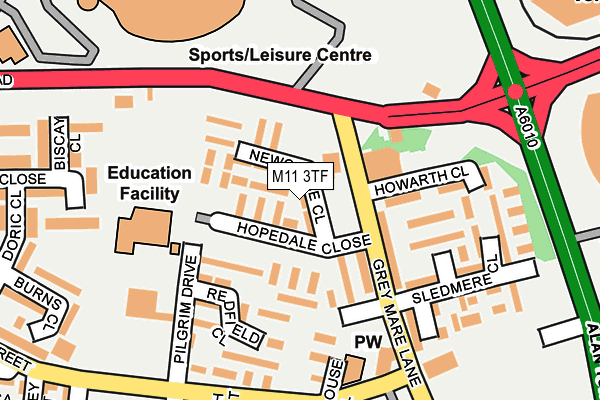 M11 3TF map - OS OpenMap – Local (Ordnance Survey) M11 3TF map - OS OpenMap – Local (Ordnance Survey)
