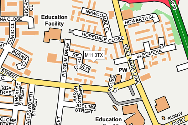 M11 3TX map - OS OpenMap – Local (Ordnance Survey) M11 3TX map - OS OpenMap – Local (Ordnance Survey)