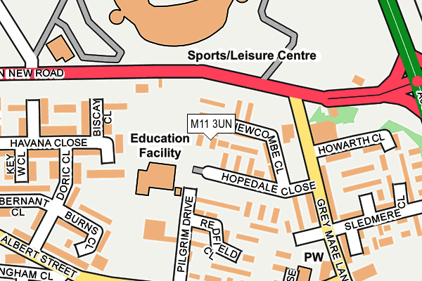 M11 3UN map - OS OpenMap – Local (Ordnance Survey) M11 3UN map - OS OpenMap – Local (Ordnance Survey)