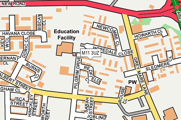 M11 3UZ map - OS OpenMap – Local (Ordnance Survey)