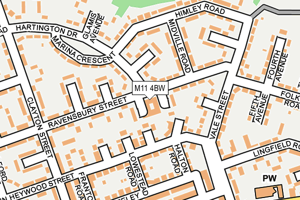 M11 4BW map - OS OpenMap – Local (Ordnance Survey) M11 4BW map - OS OpenMap – Local (Ordnance Survey)