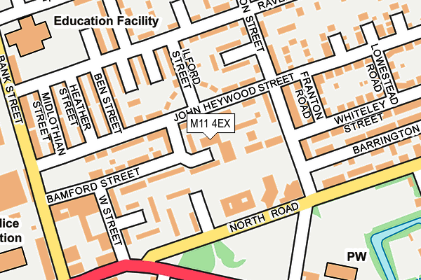 M11 4EX map - OS OpenMap – Local (Ordnance Survey) M11 4EX map - OS OpenMap – Local (Ordnance Survey)