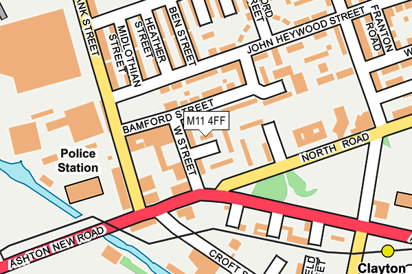 M11 4FF map - OS OpenMap – Local (Ordnance Survey) M11 4FF map - OS OpenMap – Local (Ordnance Survey)