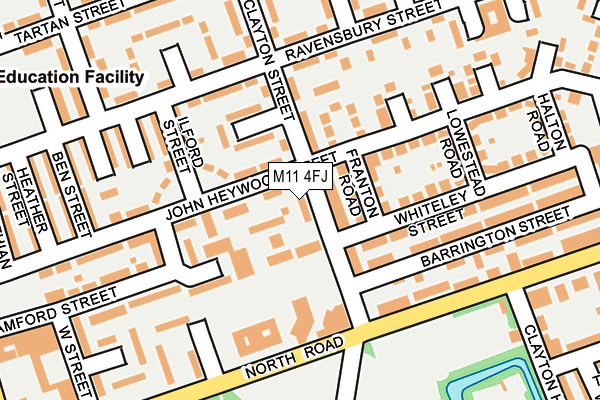 M11 4FJ map - OS OpenMap – Local (Ordnance Survey) M11 4FJ map - OS OpenMap – Local (Ordnance Survey)