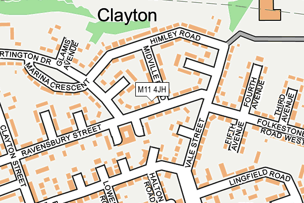 M11 4JH map - OS OpenMap – Local (Ordnance Survey) M11 4JH map - OS OpenMap – Local (Ordnance Survey)