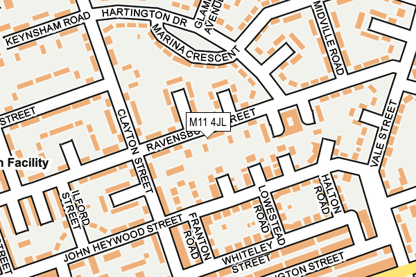 M11 4JL map - OS OpenMap – Local (Ordnance Survey) M11 4JL map - OS OpenMap – Local (Ordnance Survey)