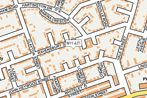 M11 4JT map - OS OpenMap – Local (Ordnance Survey) M11 4JT map - OS OpenMap – Local (Ordnance Survey)