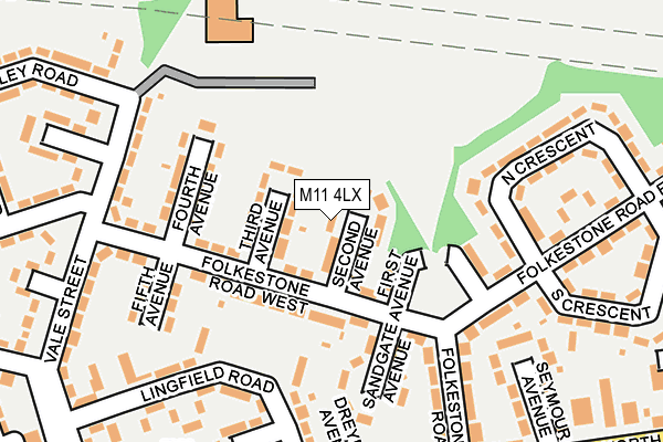 M11 4LX map - OS OpenMap – Local (Ordnance Survey) M11 4LX map - OS OpenMap – Local (Ordnance Survey)