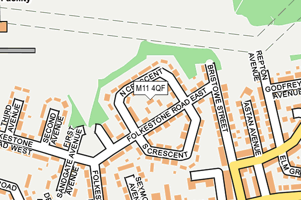 M11 4QF map - OS OpenMap – Local (Ordnance Survey) M11 4QF map - OS OpenMap – Local (Ordnance Survey)