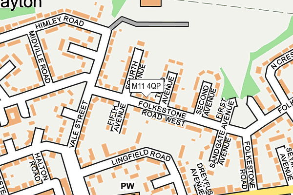 M11 4QP map - OS OpenMap – Local (Ordnance Survey) M11 4QP map - OS OpenMap – Local (Ordnance Survey)