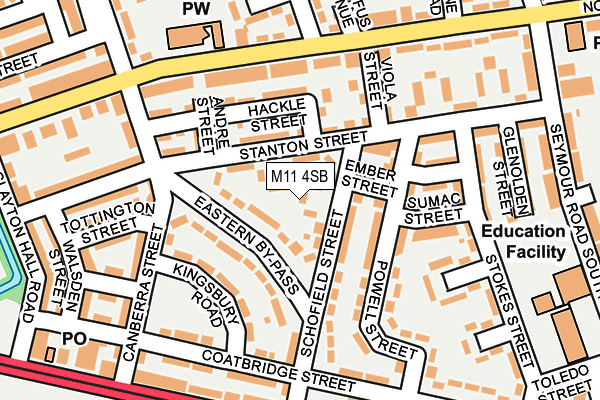 M11 4SB map - OS OpenMap – Local (Ordnance Survey) M11 4SB map - OS OpenMap – Local (Ordnance Survey)