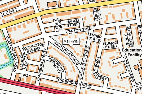 M11 4WN map - OS OpenMap – Local (Ordnance Survey) M11 4WN map - OS OpenMap – Local (Ordnance Survey)